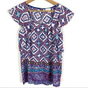 Anthropologie | Meadow Rue Multicolored Blouse
